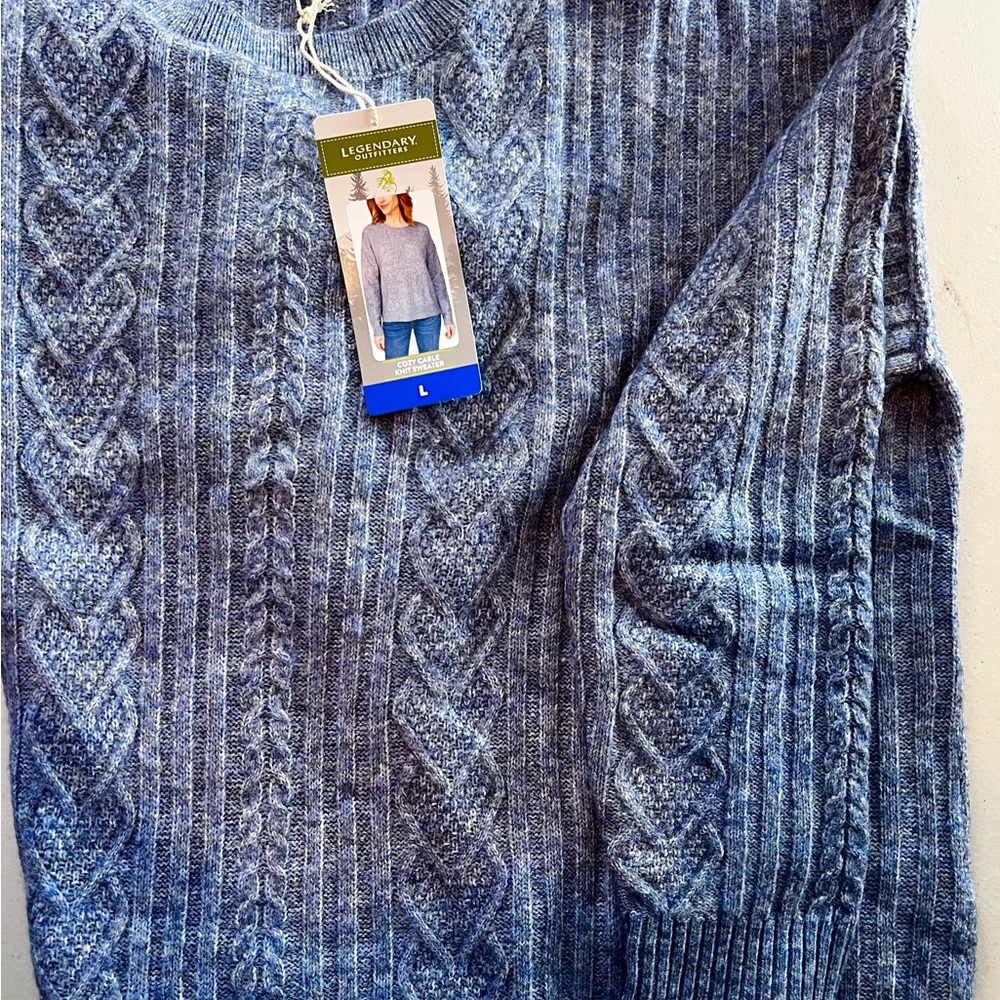 NWT Cable Knit Sweater - Blue - Legendary Outfitters - 
Women's Large